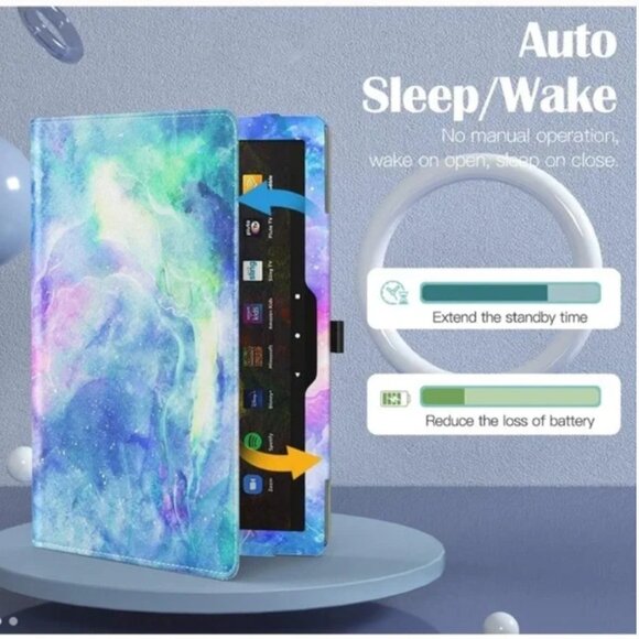 New in Box:  FIRE HD 10 Plus Tablet Case and Keyboard Bundle - Picture 1 of 13